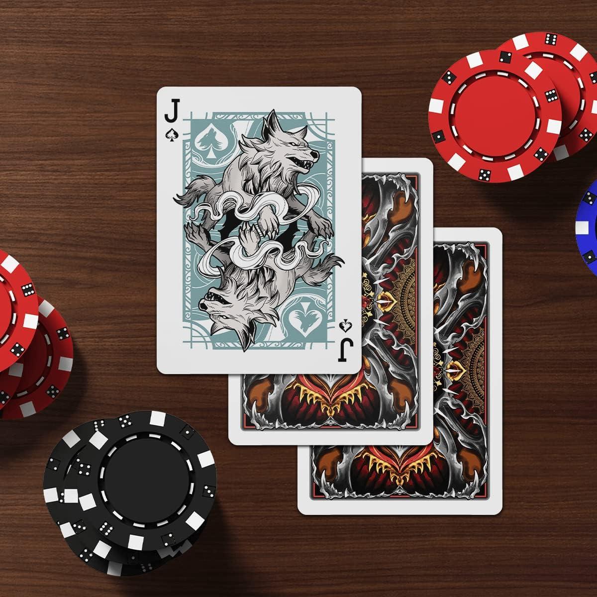 HAAKUN The Lone Wolves Playing Cards Cool Animal Board Games Card Jokers