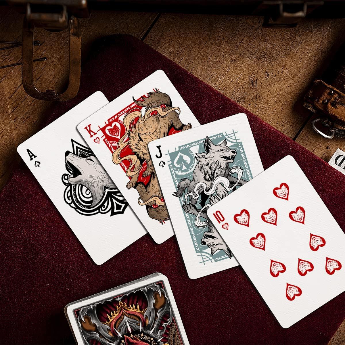 HAAKUN The Lone Wolves Playing Cards Cool Animal Board Games Card Jokers