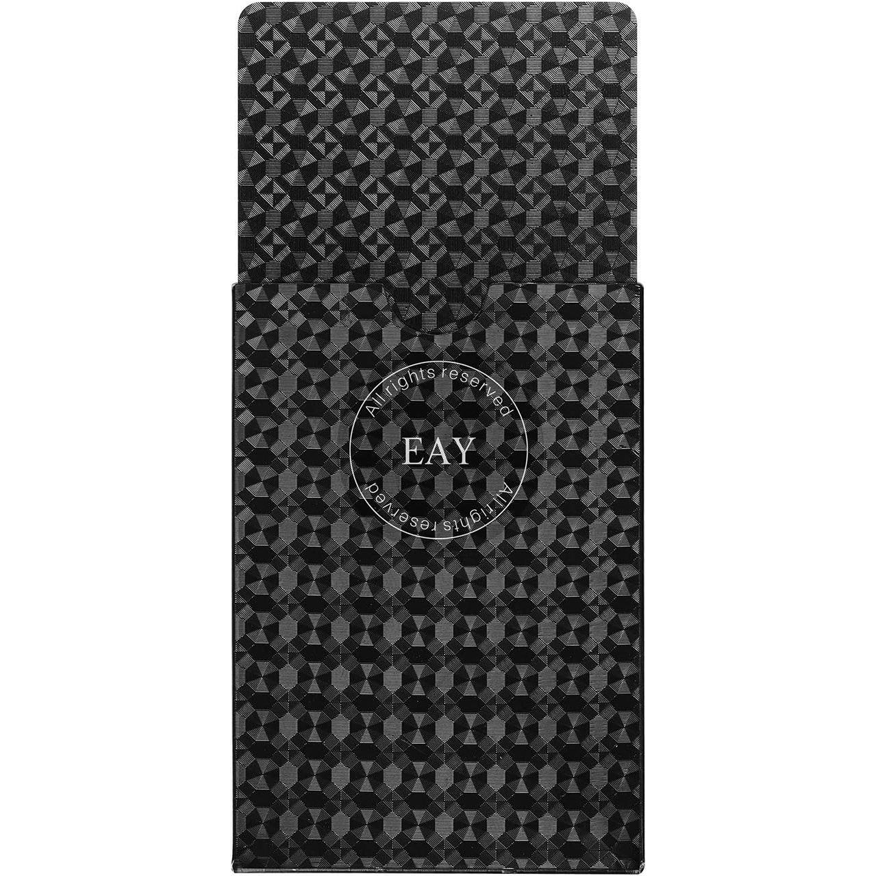 Tarjetas de Póker Impermeables EAY Negras con Diamantes