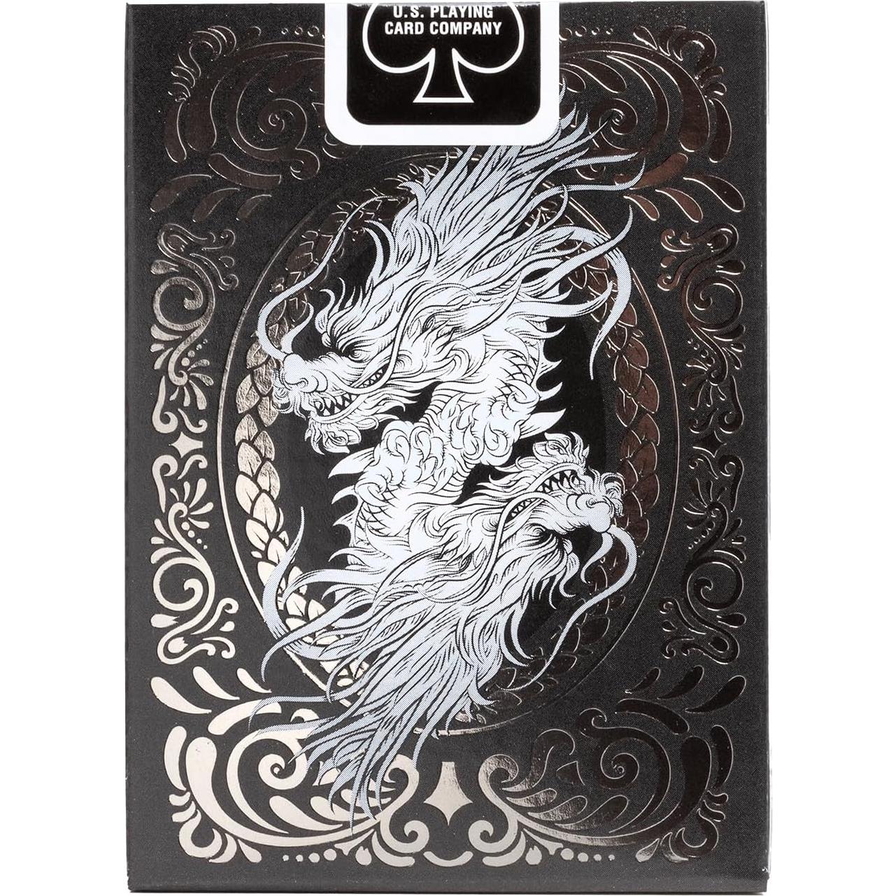 Barajas Bicycle Dragón Negro con Foil Plateado - Premium