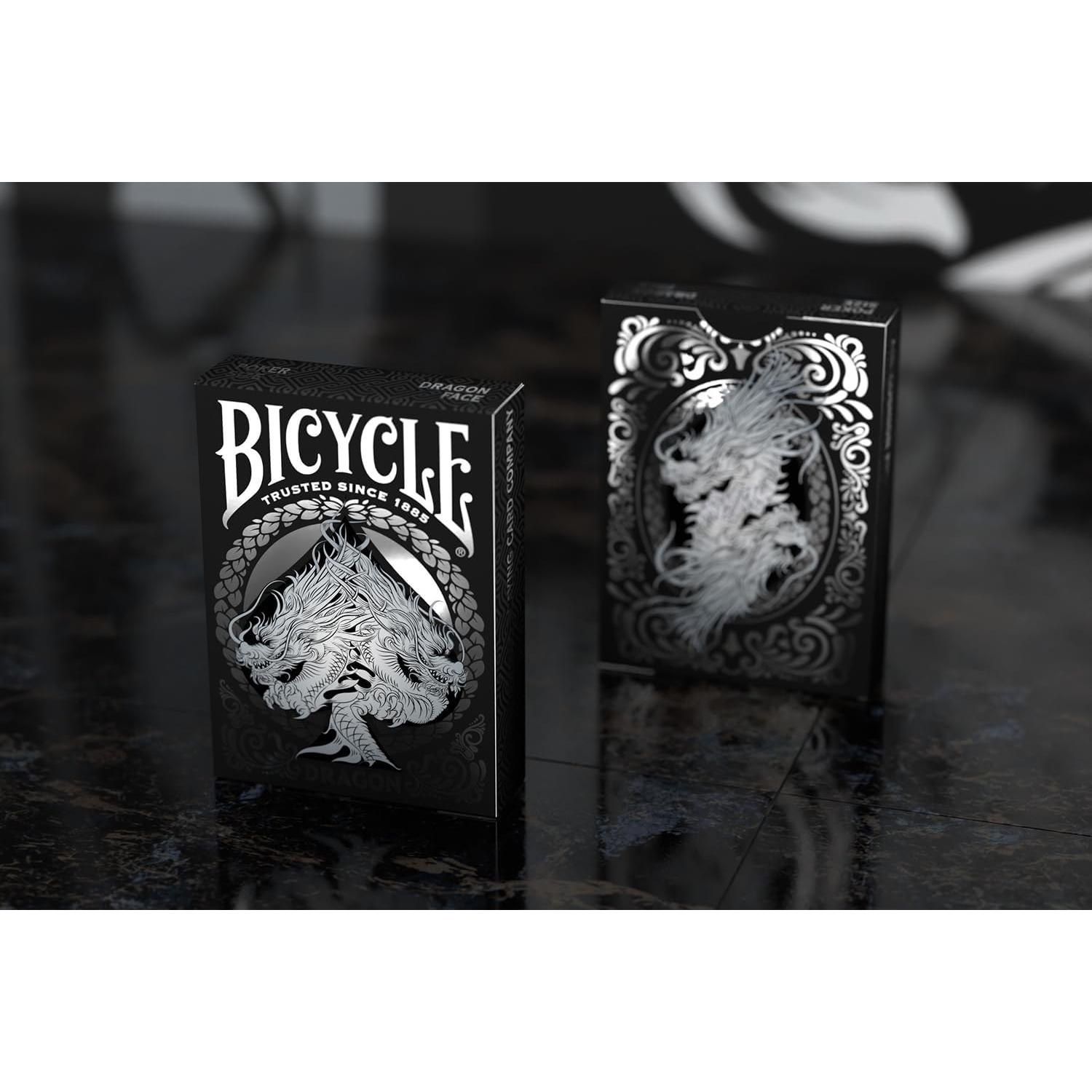 Barajas Bicycle Dragón Negro con Foil Plateado - Premium