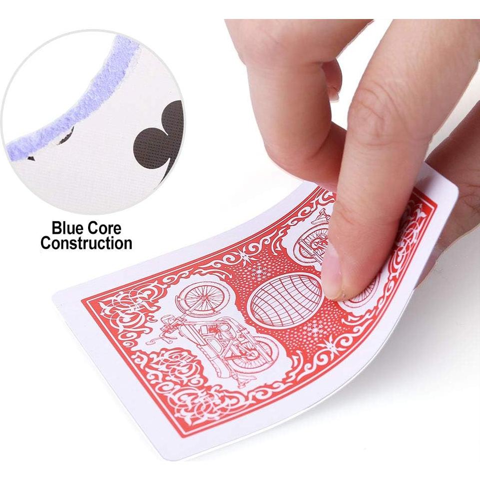 Barajas de Juego LotFancy, Paquete de 12, Tamaño Póker, 6 Azules y 6 Rojas