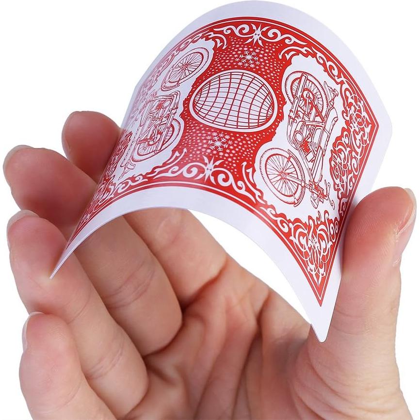 Barajas de Juego LotFancy, Paquete de 12, Tamaño Póker, 6 Azules y 6 Rojas