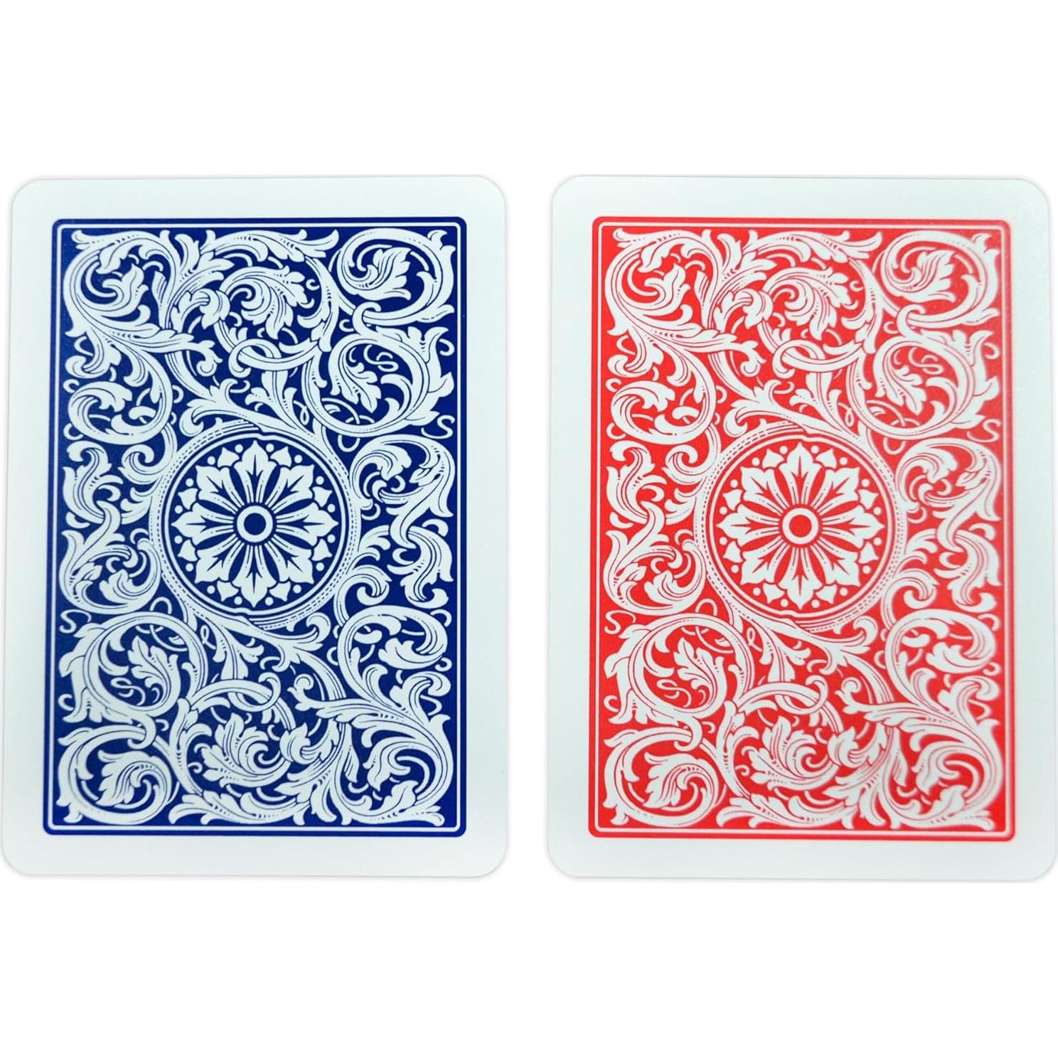 Copag 1546 Cartas de Juego de Plástico 100% Jumbo Rojo/Azul
