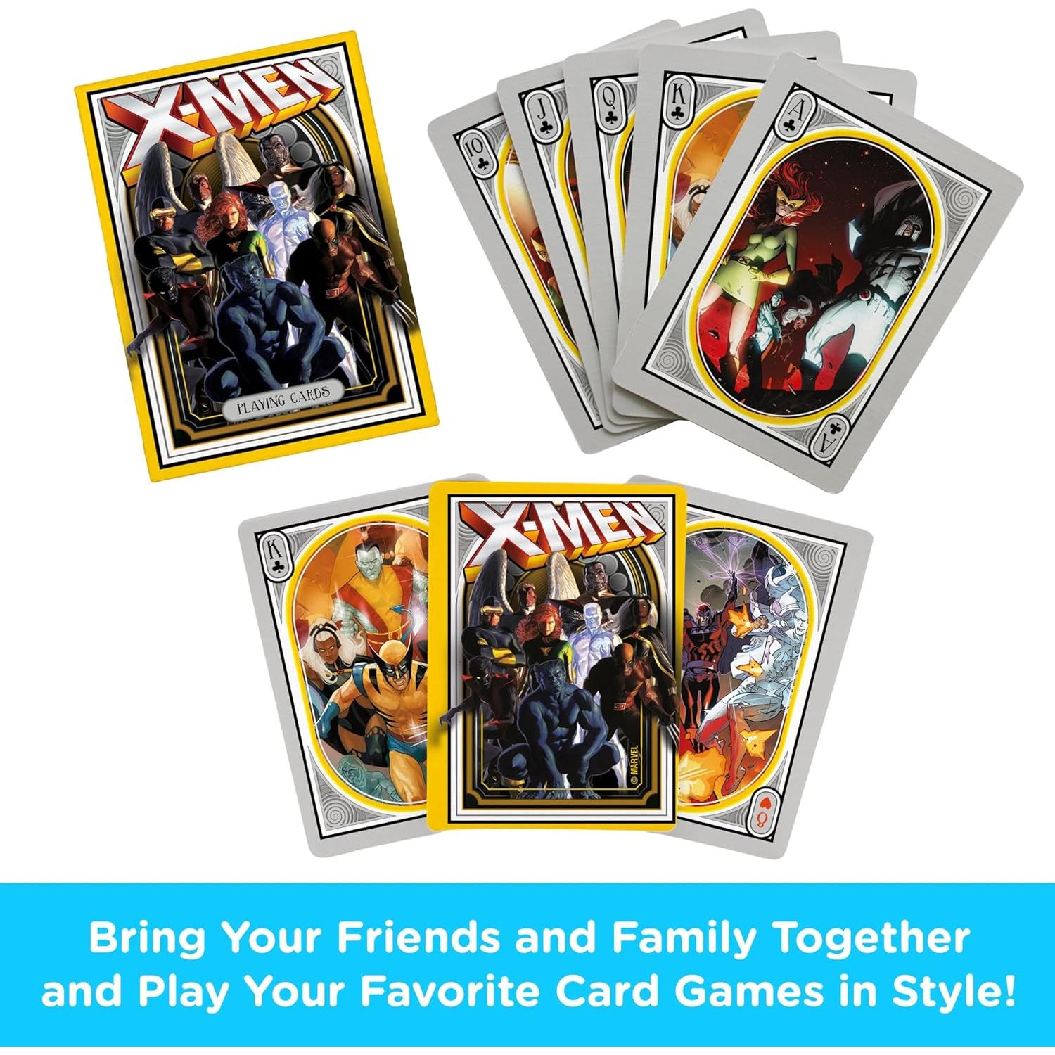 Baraja de Cartas Marvel Xmen AQUARIUS - 52 Cartas