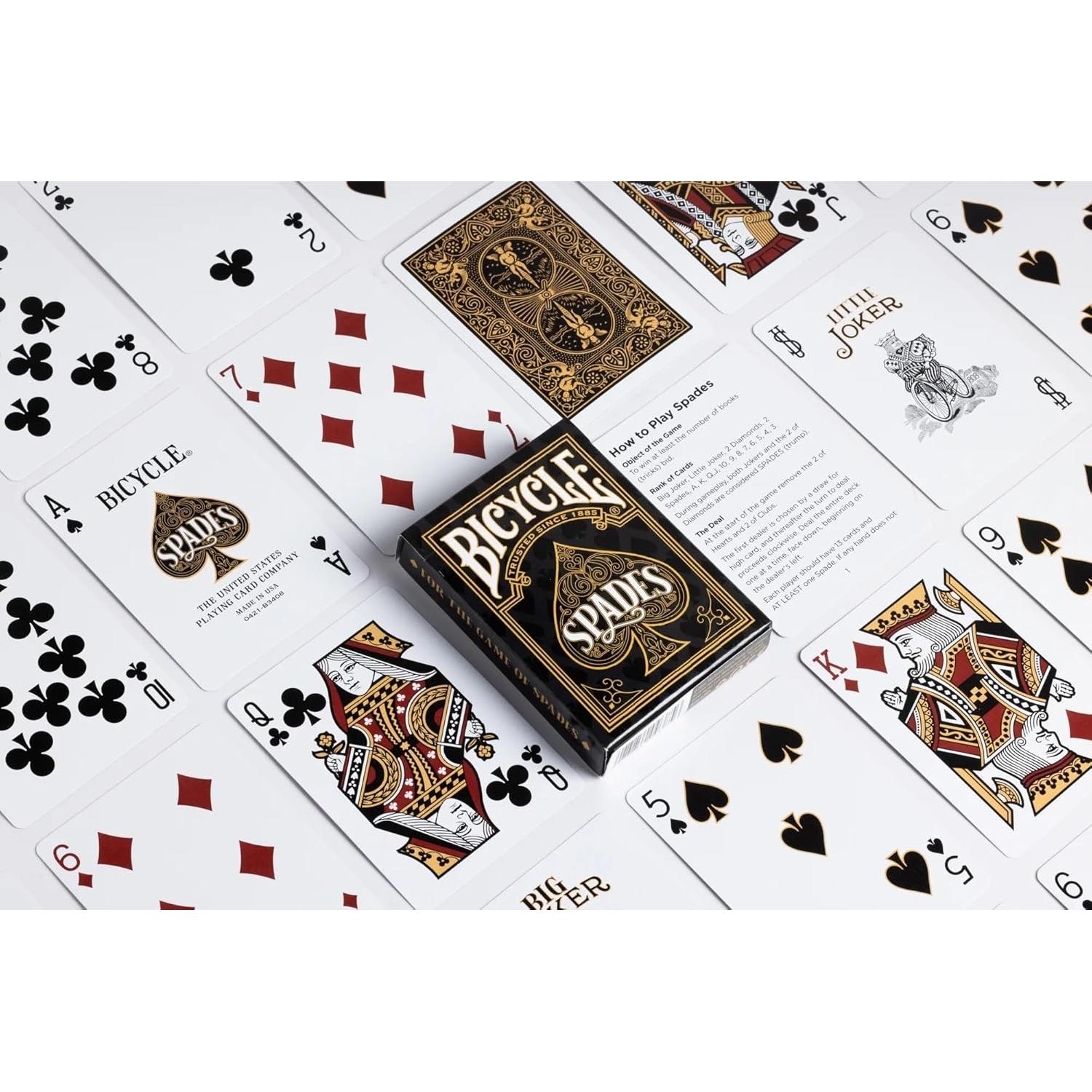 Paquete Coleccionista 6 Barajas Bicycle Rider Back Negro/Dorado