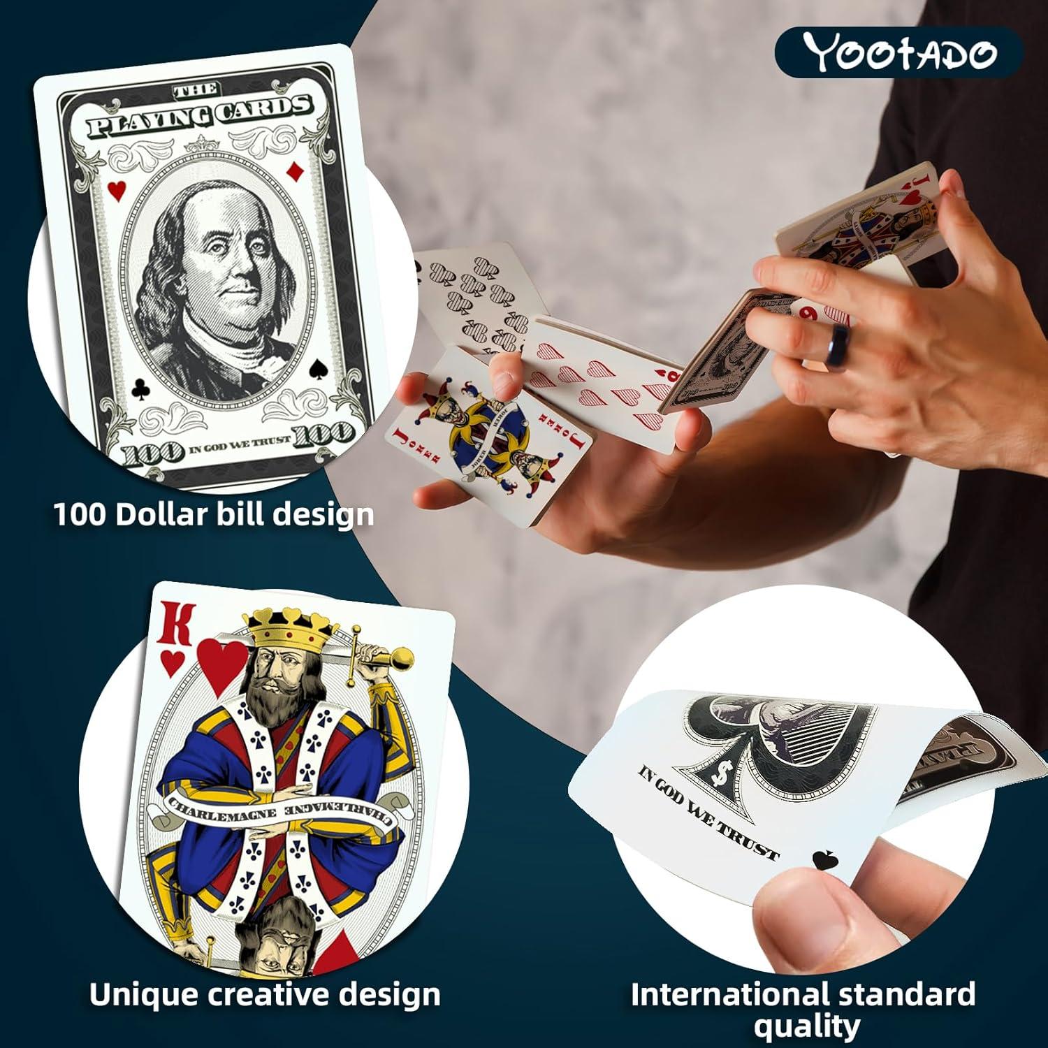 Baraja de Cartas de Juego Dólar Yootado - 54 Piezas