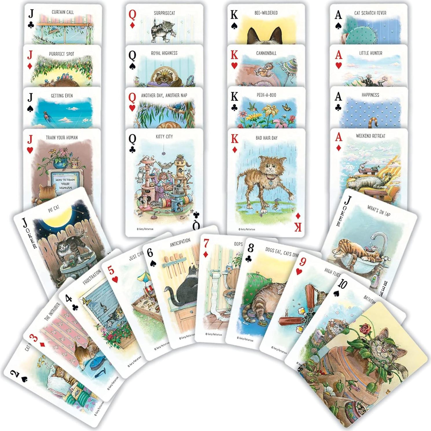 Cartas de Juego de Gatos MasterPieces - Baraja de 54 Cartas