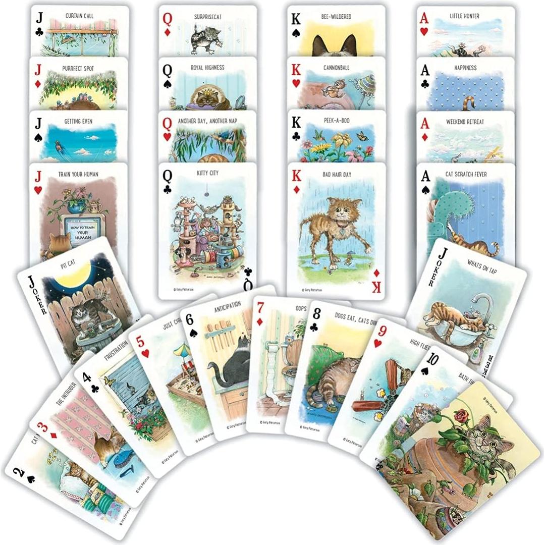 Cartas de Juego de Gatos MasterPieces - Baraja de 54 Cartas