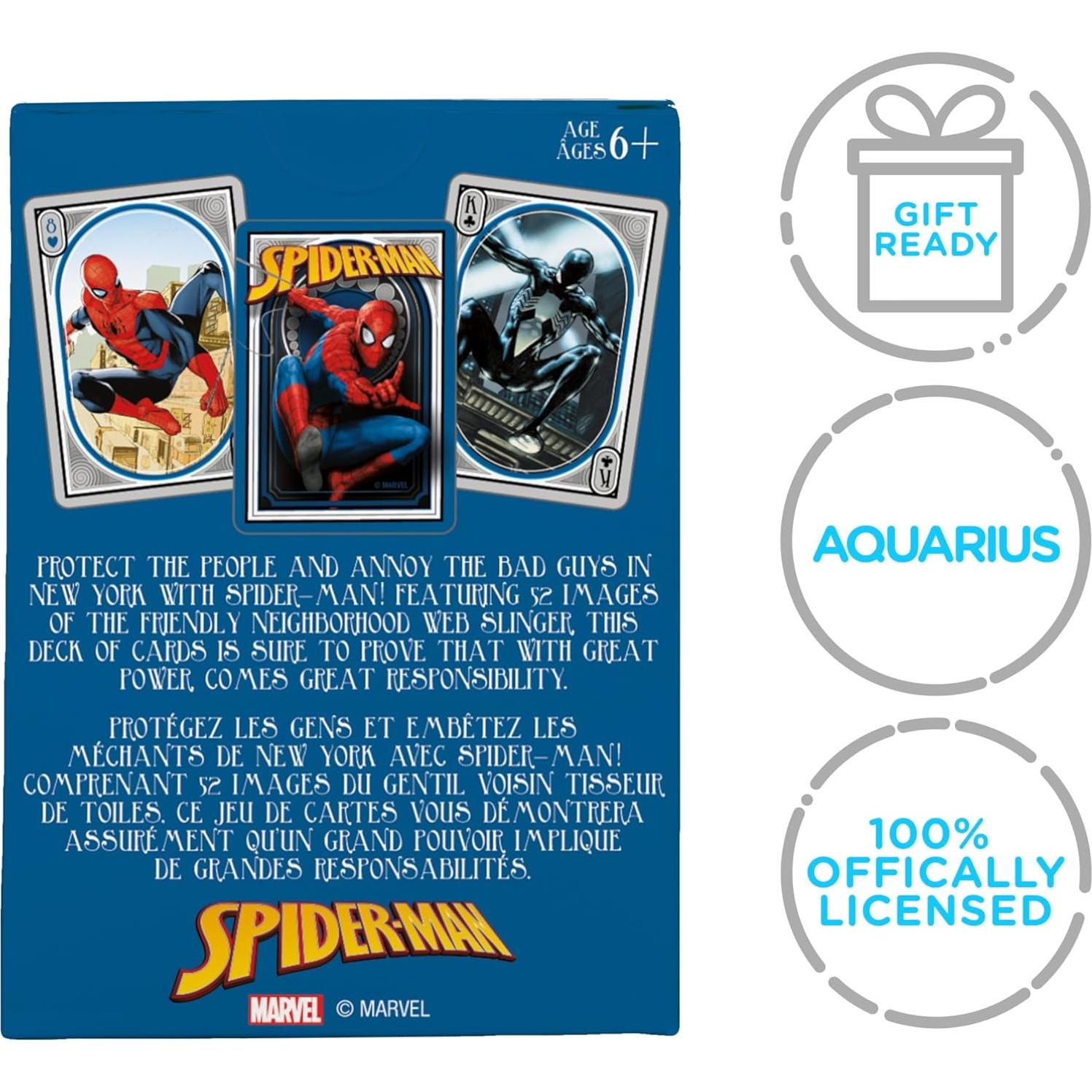 Baraja de Juego Spider-Man AQUARIUS - 54 Cartas Temáticas