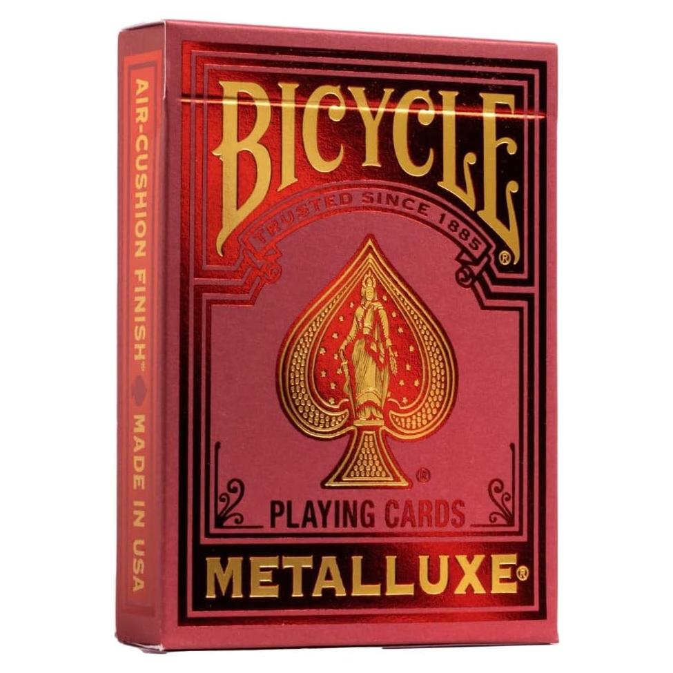 Cartas de Juego Bicycle Metalluxe Rojas - Foil Metálico Premium