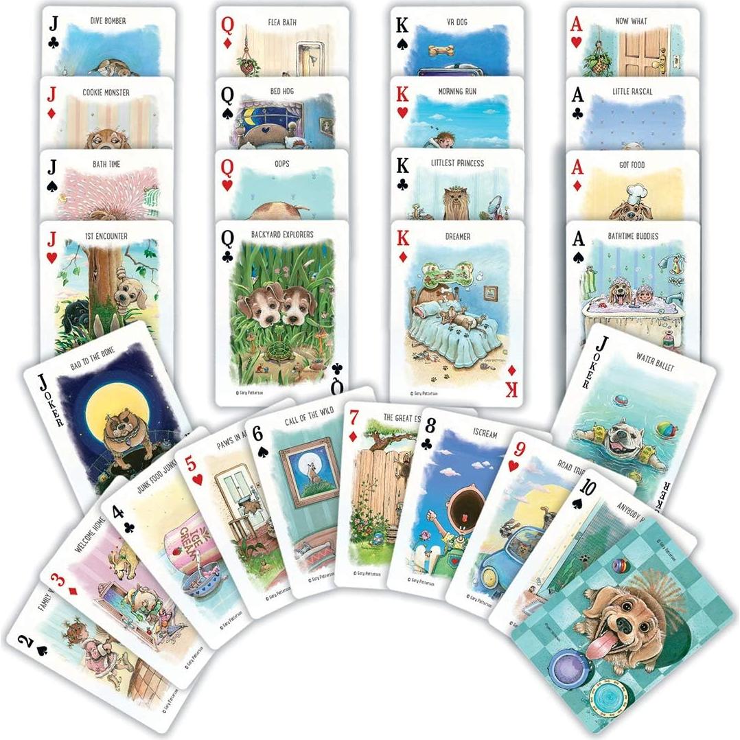 Baraja de Cartas de Perros MasterPieces - 54 Cartas de Juego