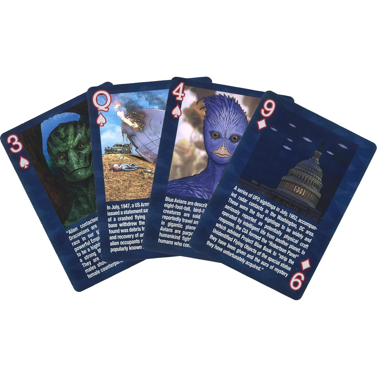 Baraja de Cartas de Juego OVNIs y Extraterrestres Slade Delastrode - 52 Cartas