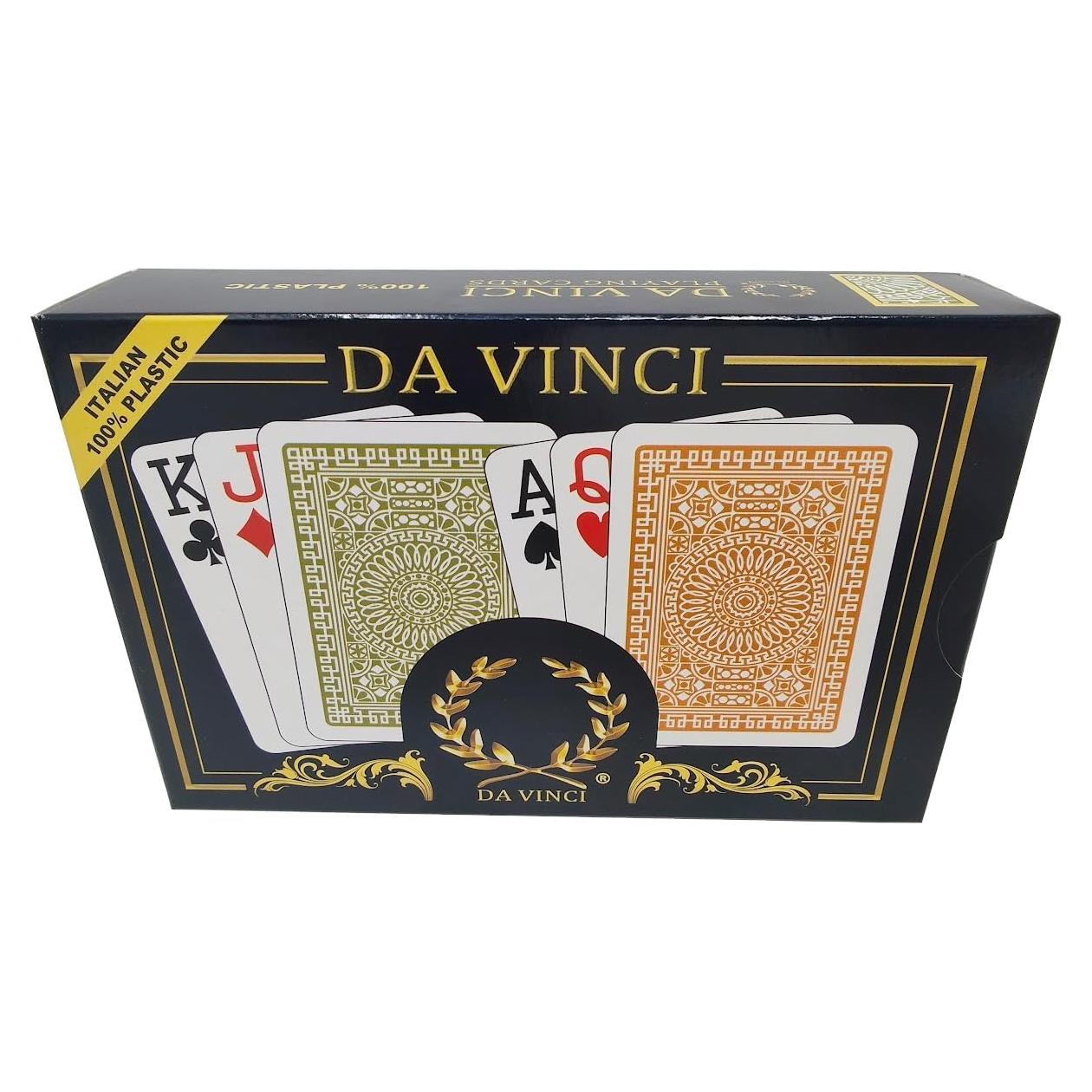 Set de 2 Barajas de Juego Da Vinci con Estuche Duro - Jumbo