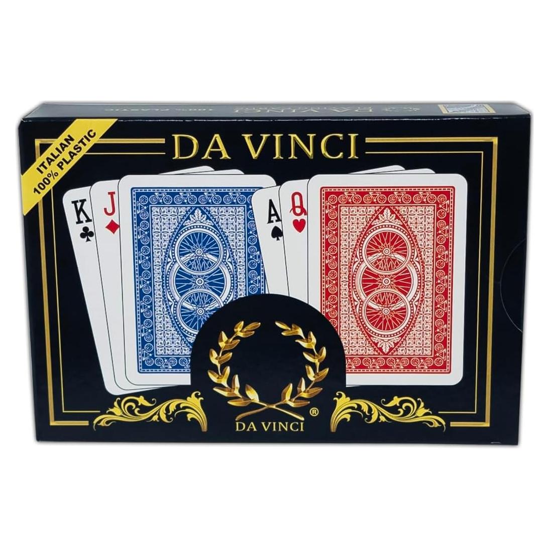 Barajas de Póker DA VINCI 100% Plástico Lavables Set 2