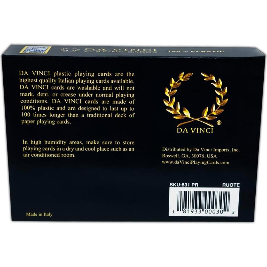 Barajas de Póker DA VINCI 100% Plástico Lavables Set 2