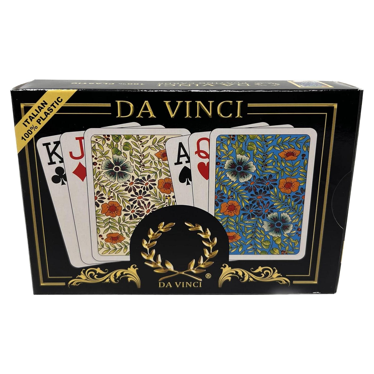 Barajas de Jugar Da Vinci 100% Plástico Jumbo Set 2