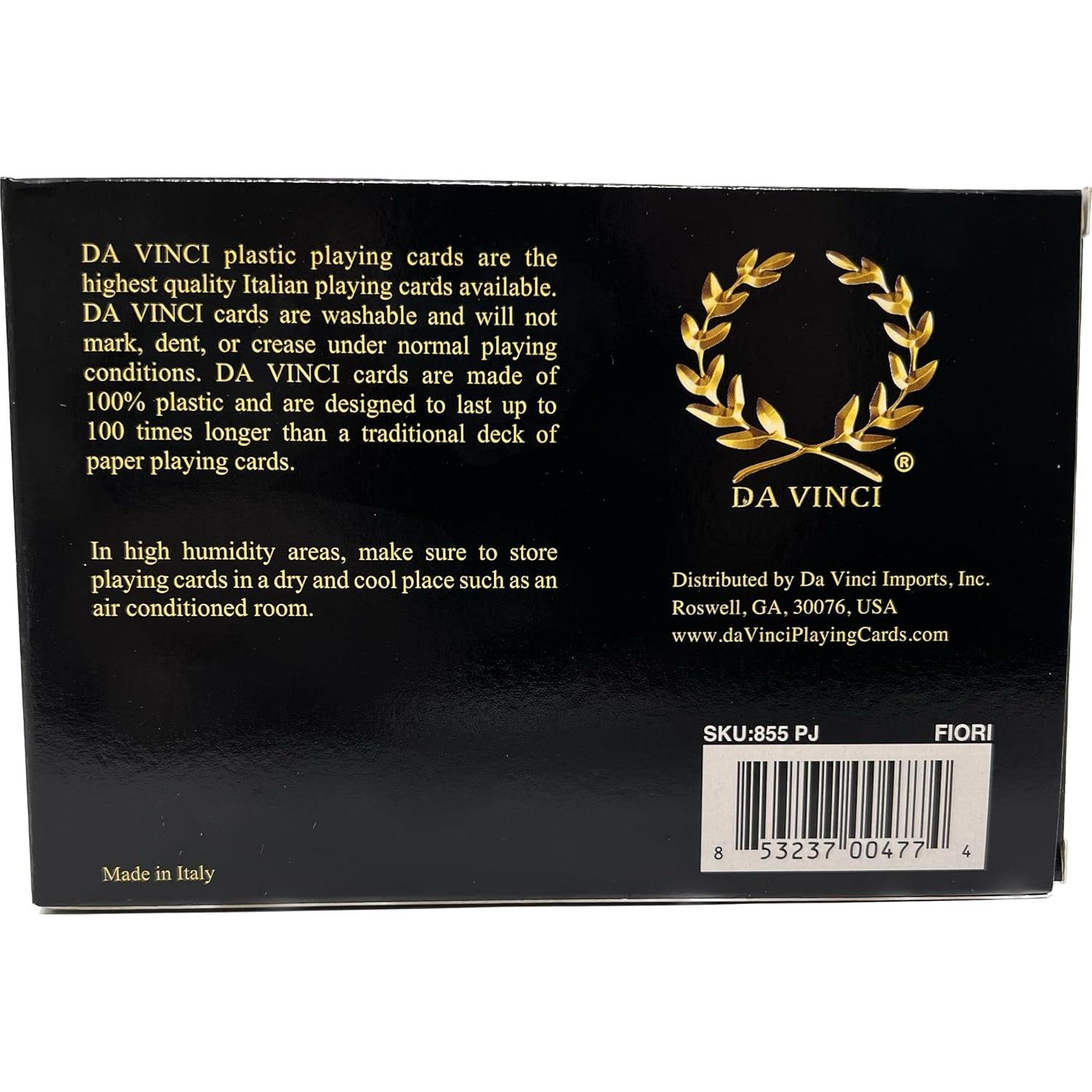 Barajas de Jugar Da Vinci 100% Plástico Jumbo Set 2