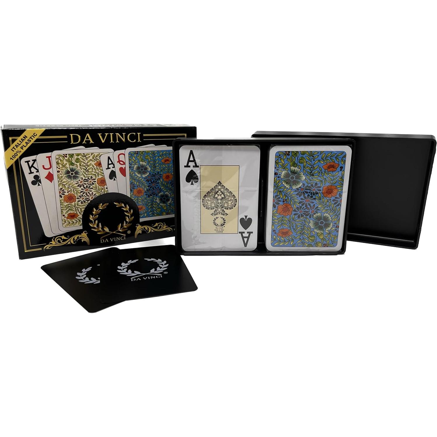 Barajas de Jugar Da Vinci 100% Plástico Jumbo Set 2