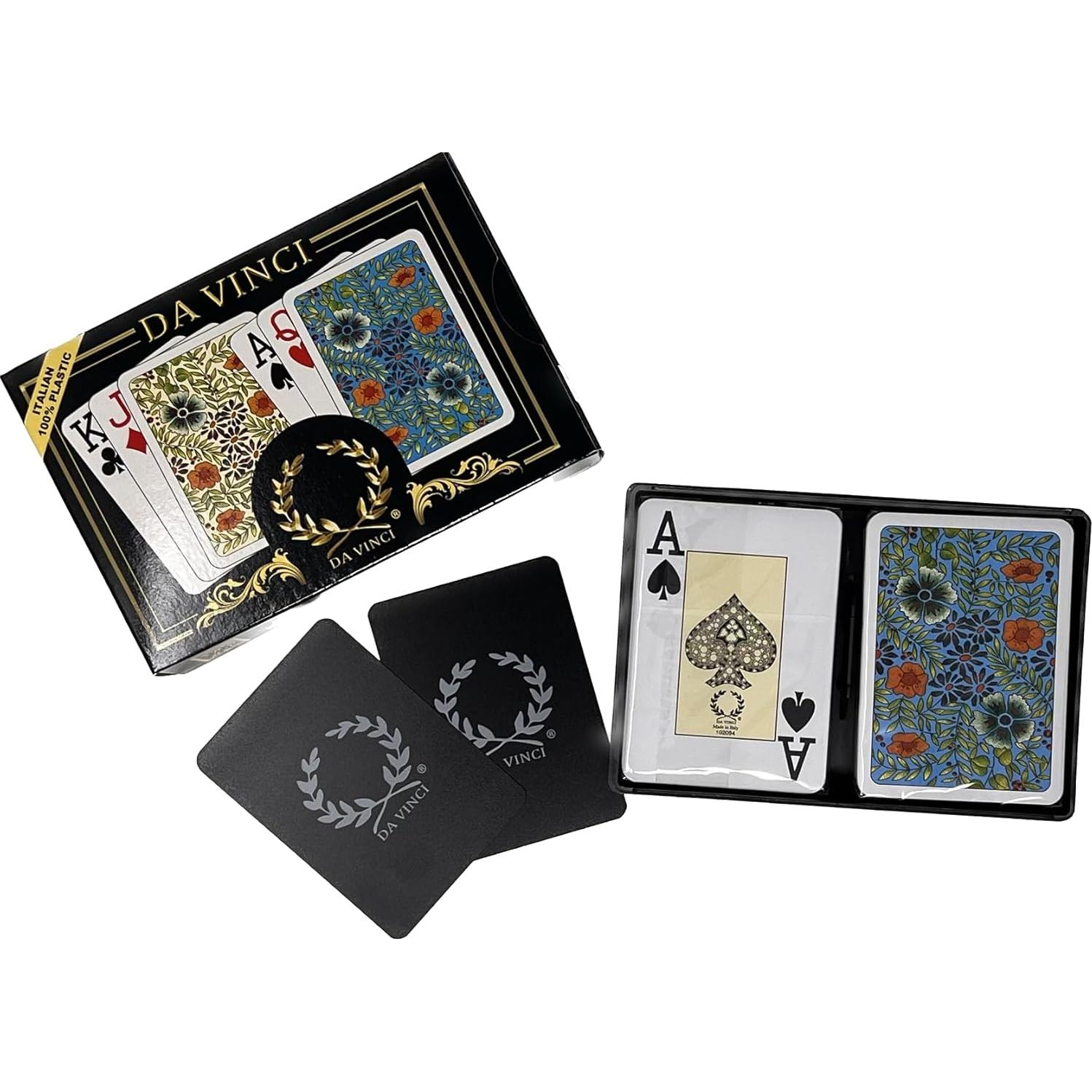 Barajas de Jugar Da Vinci 100% Plástico Jumbo Set 2