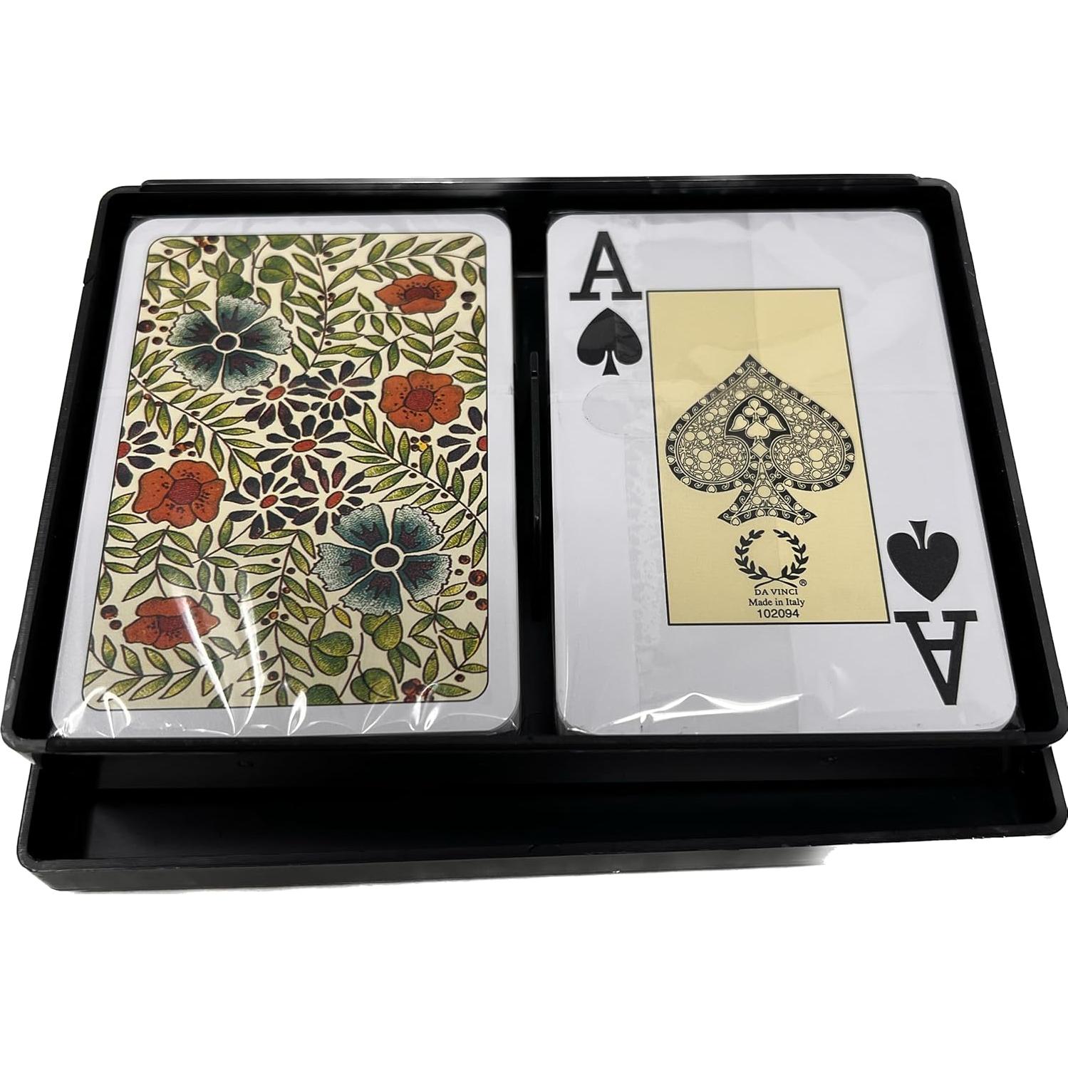 Barajas de Jugar Da Vinci 100% Plástico Jumbo Set 2