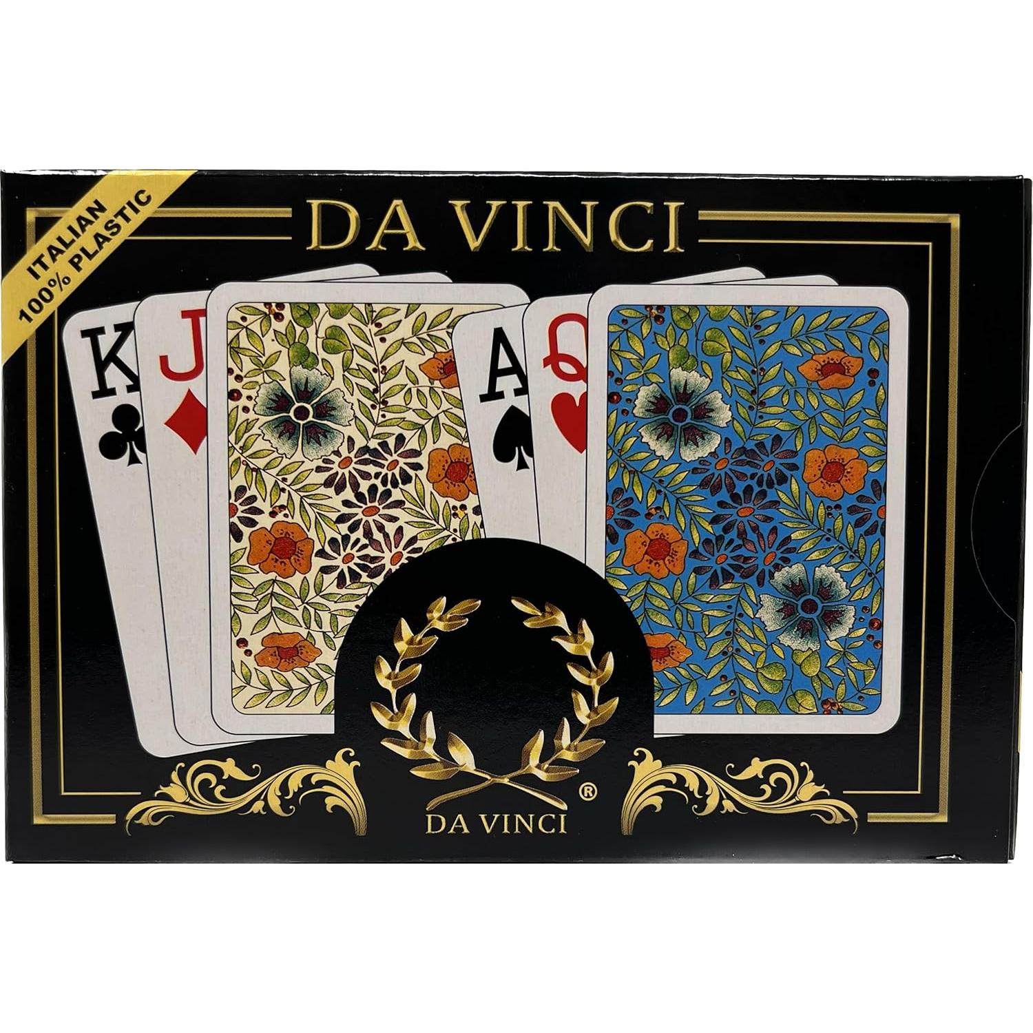 Barajas de Jugar Da Vinci 100% Plástico Jumbo Set 2