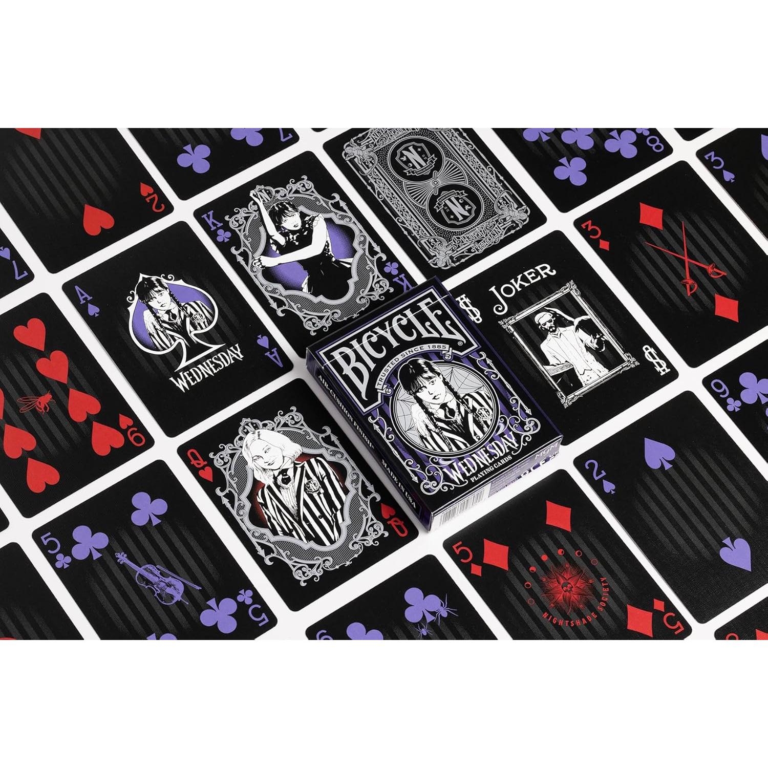 Baraja de Jugar Wednesday Addams Bicycle - 54 Cartas