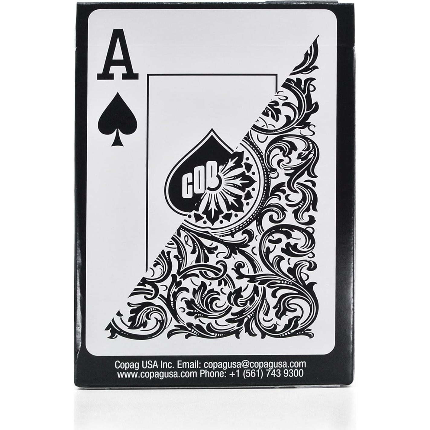 Mazo de Cartas Copag Elite 100% Plástico Jumbo Negro