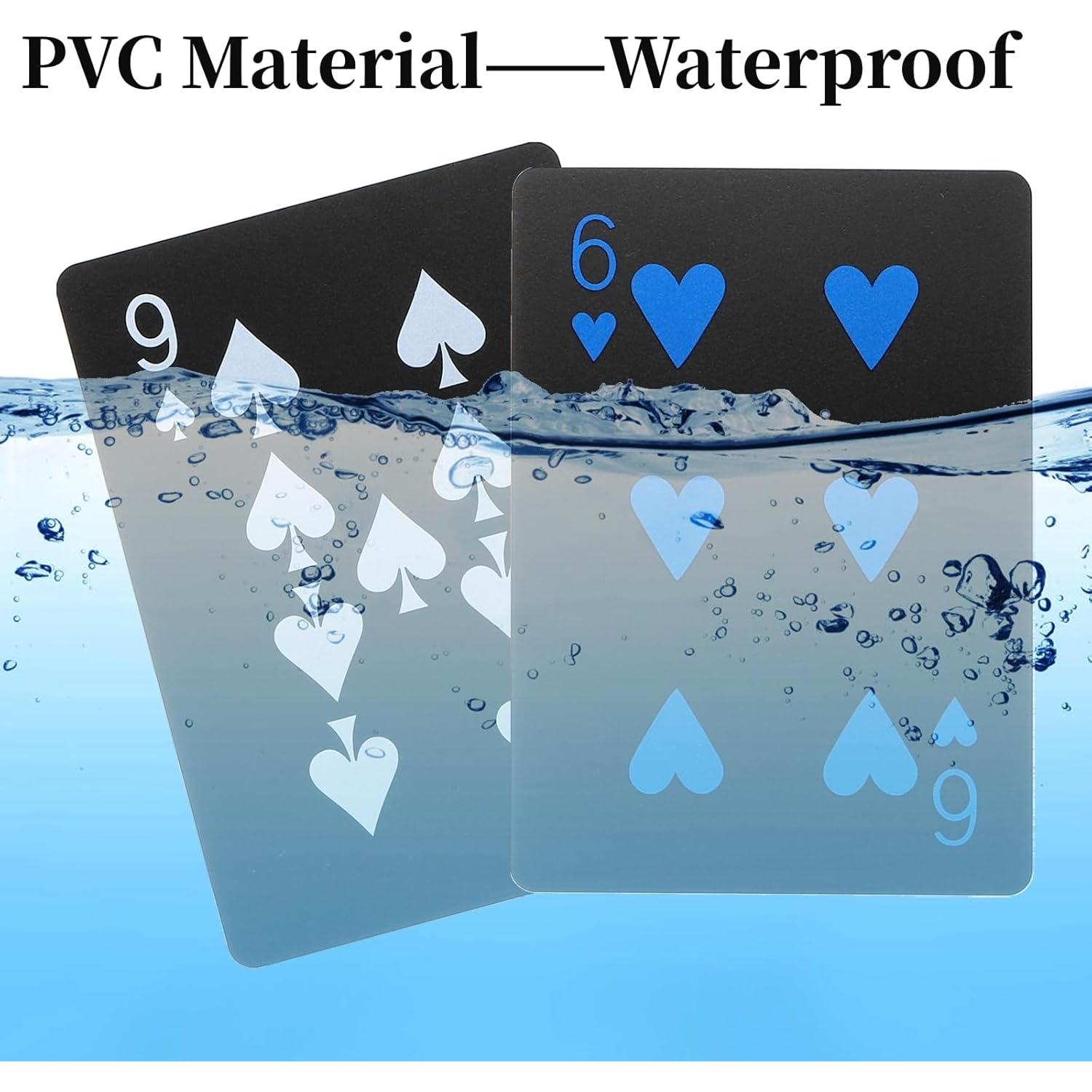 6 Barajas de Cartas de Poker Impermeables Pumtus - PVC Estándar
