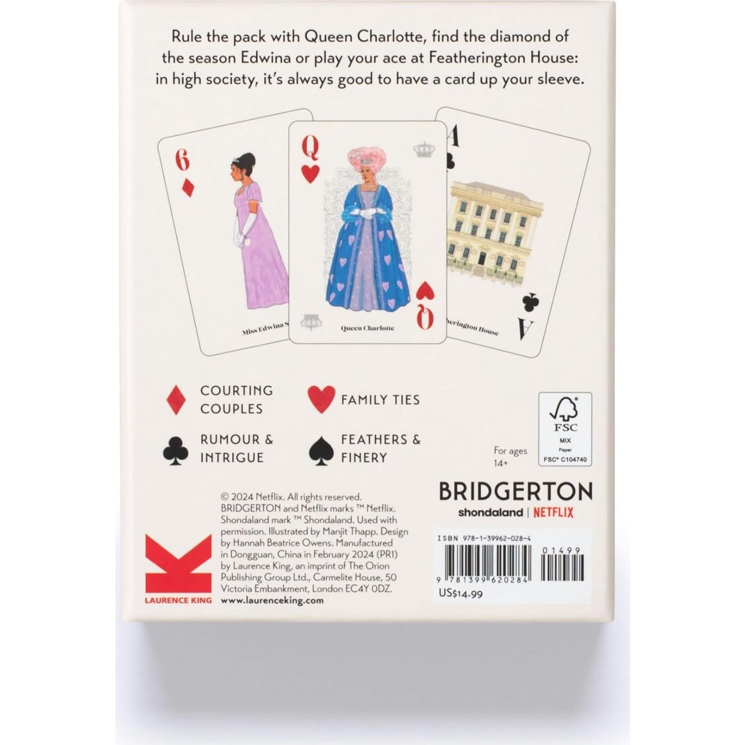 Cartas de Juego Bridgerton Laurence King - Mazo de 54 Cartas