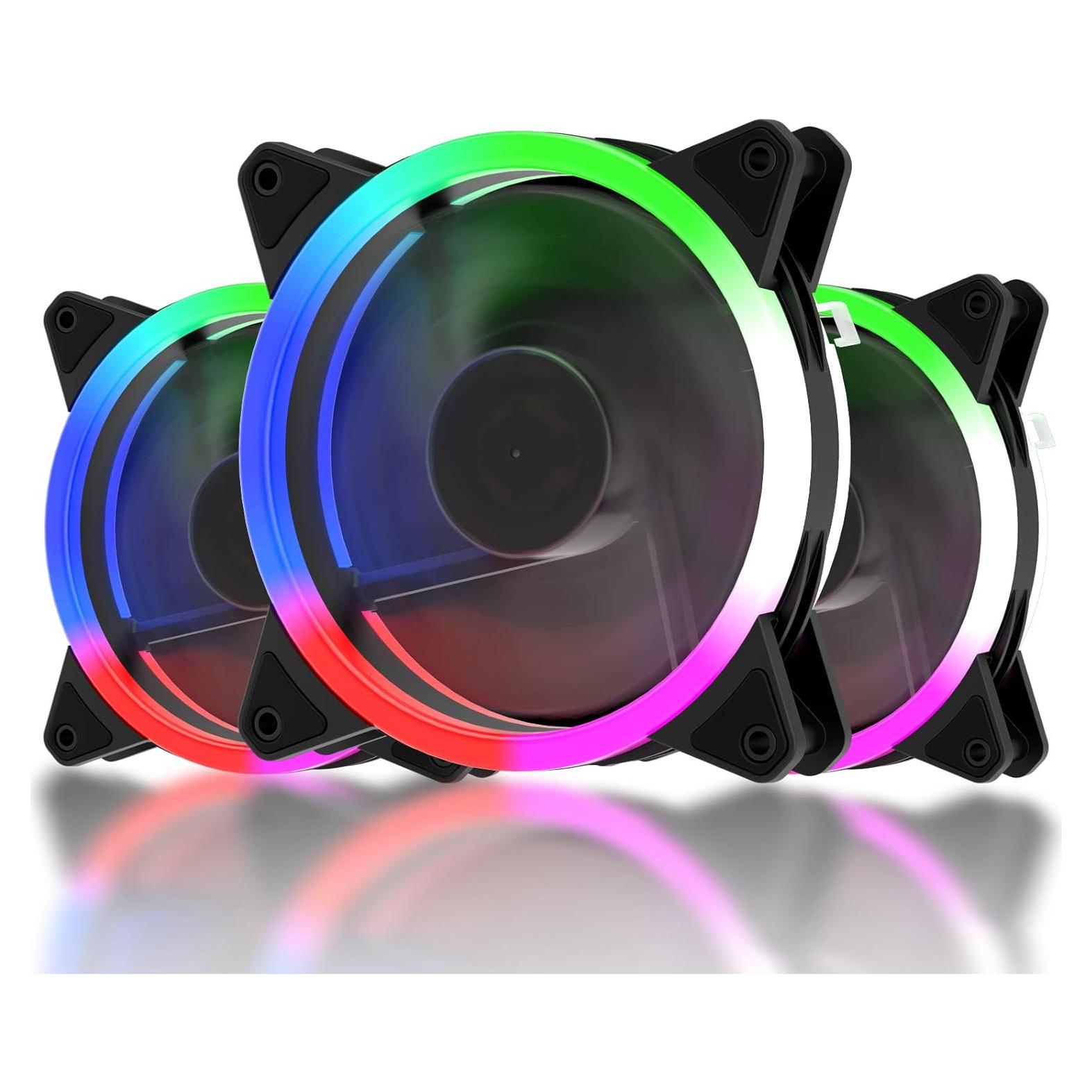 Ventilador LED 120mm upHere Silencioso RGB Triple Pack