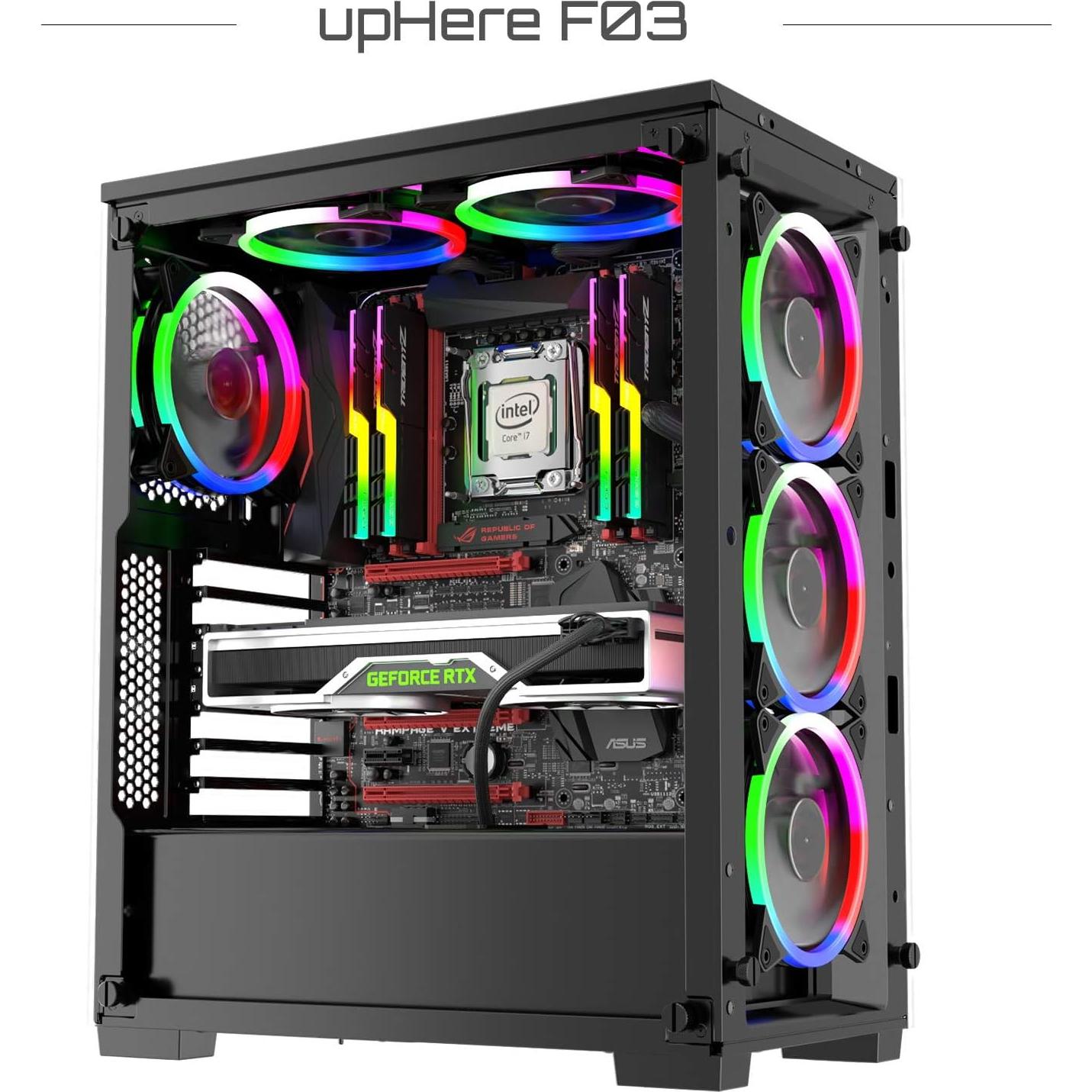 Ventilador LED 120mm upHere Silencioso RGB Triple Pack