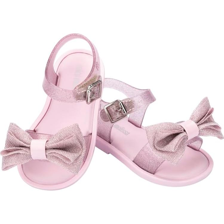 Sandalias Mini Melissa Mar para Niñas - Brillo Rosa 10
