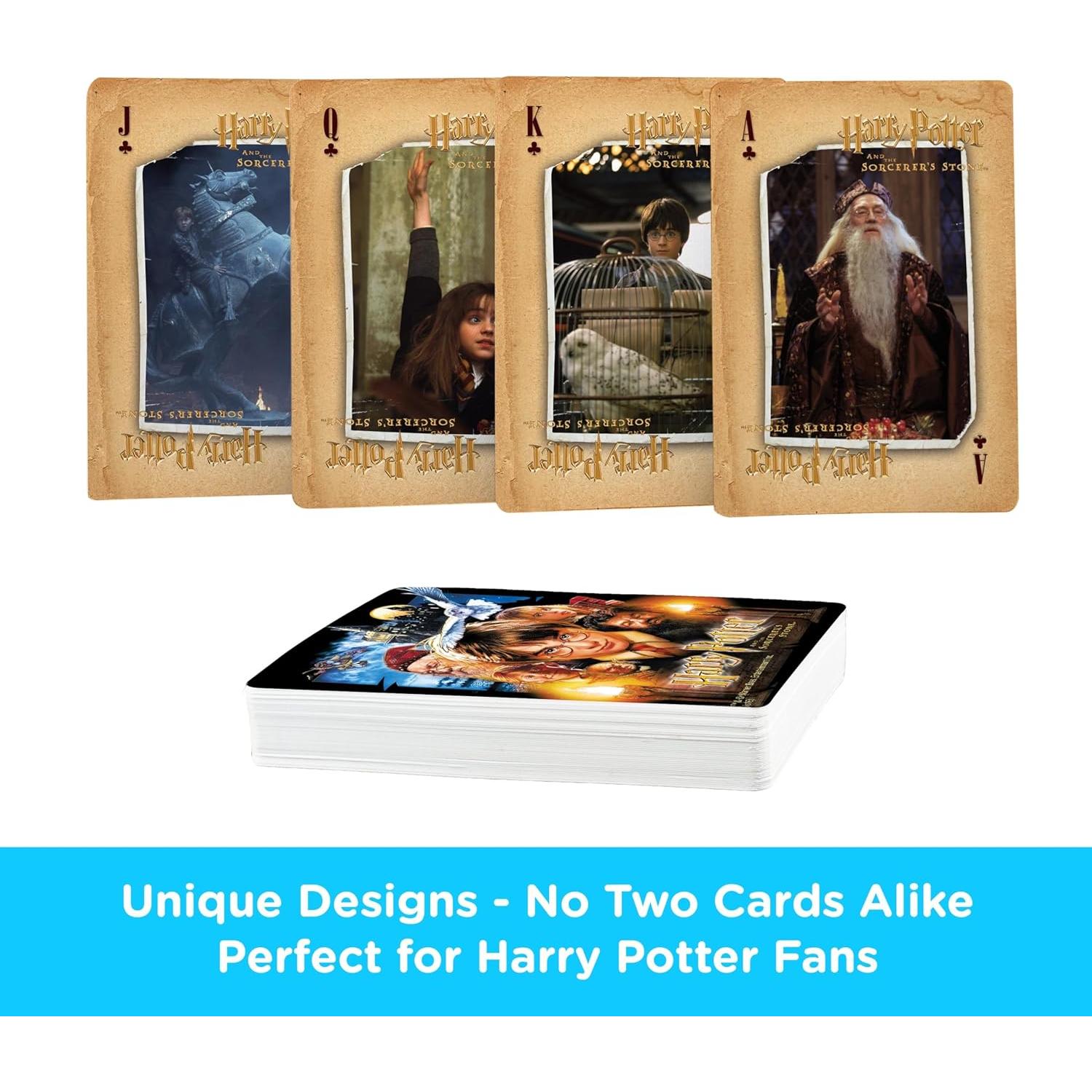 Baraja de Cartas Harry Potter AQUARIUS - Piedra Filosofal 54 Cartas