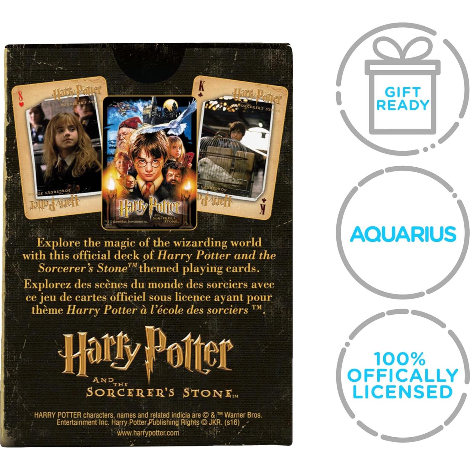 Baraja de Cartas Harry Potter AQUARIUS - Piedra Filosofal 54 Cartas