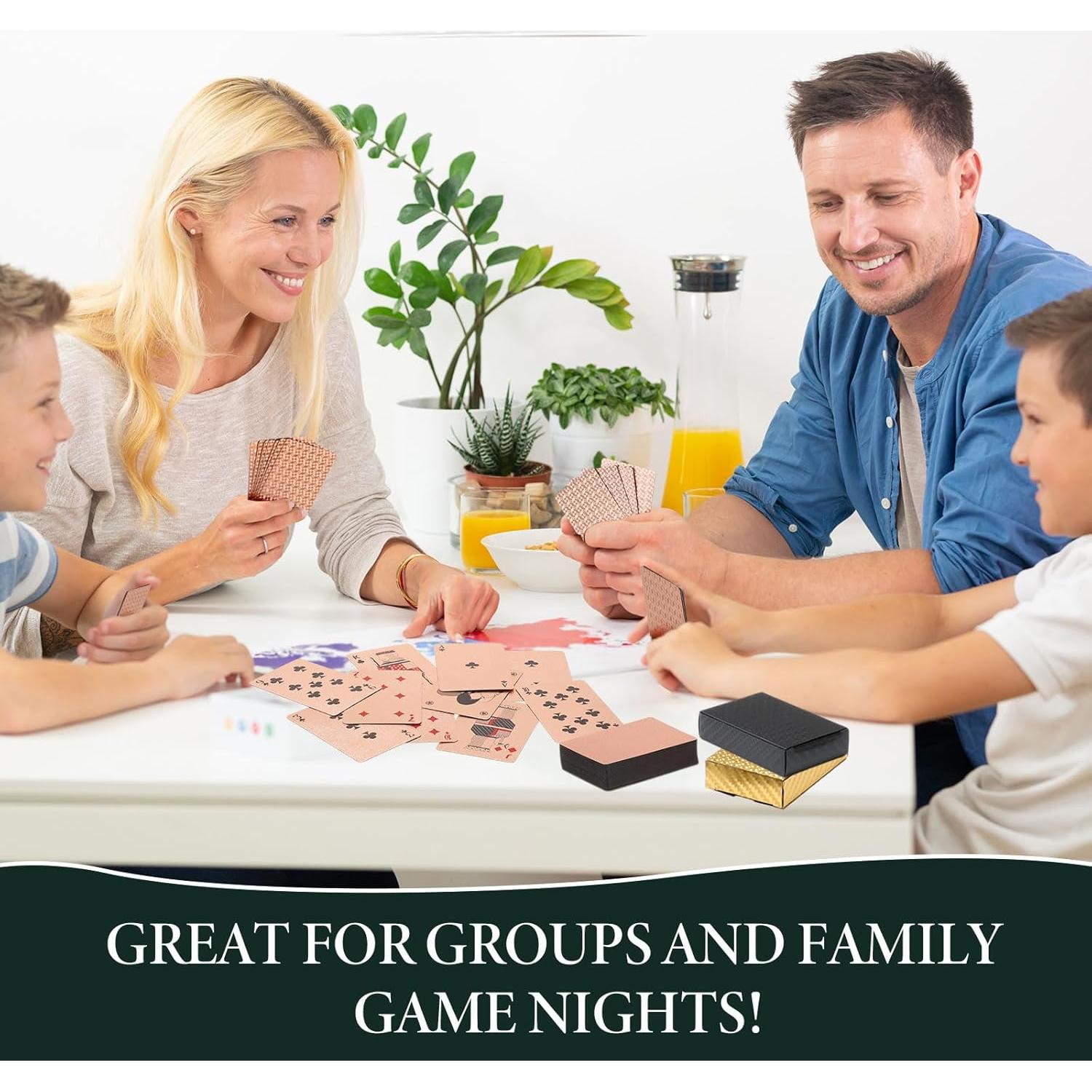 Zubebe 12 Barajas de Cartas Impermeables 54 Cartas - 3 Colores