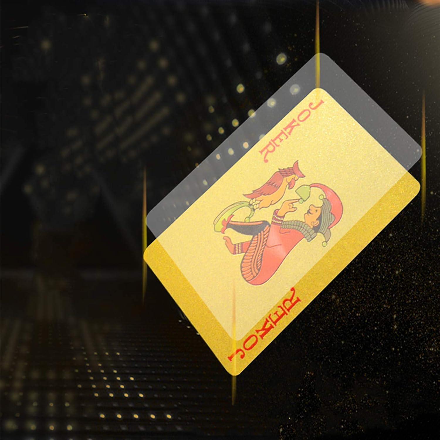 Yopay 6 Barajas de Cartas Impermeables de Lujo 24K