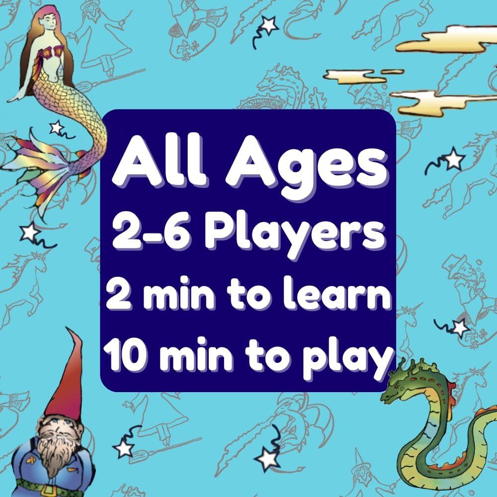 You Wish! Go Fish Card Game - 3-in-1 Family Card Game for Kids and Adults, Great for Family Night, Fun for All Ages Magical Creatures