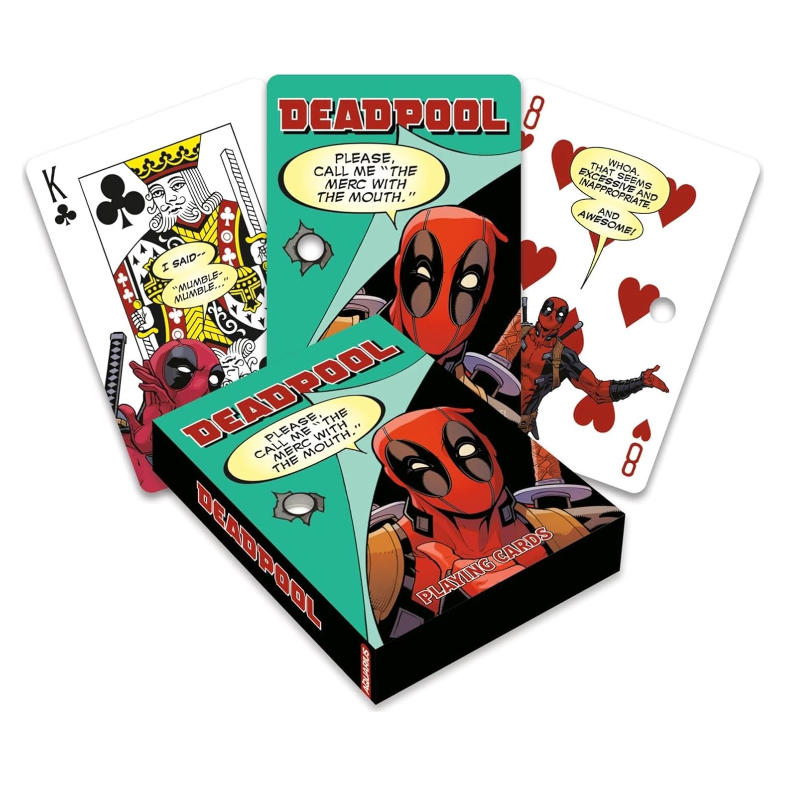 Baraja de Cartas Deadpool AQUARIUS - Juego Familiar Temático