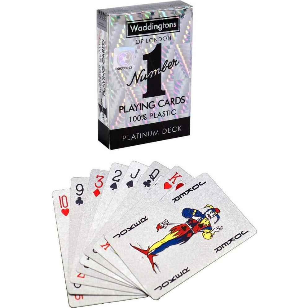 Juego de Cartas Platinum Waddingtons, Baraja Impermeable 100% Plástico