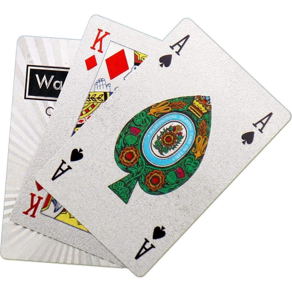 Juego de Cartas Platinum Waddingtons, Baraja Impermeable 100% Plástico