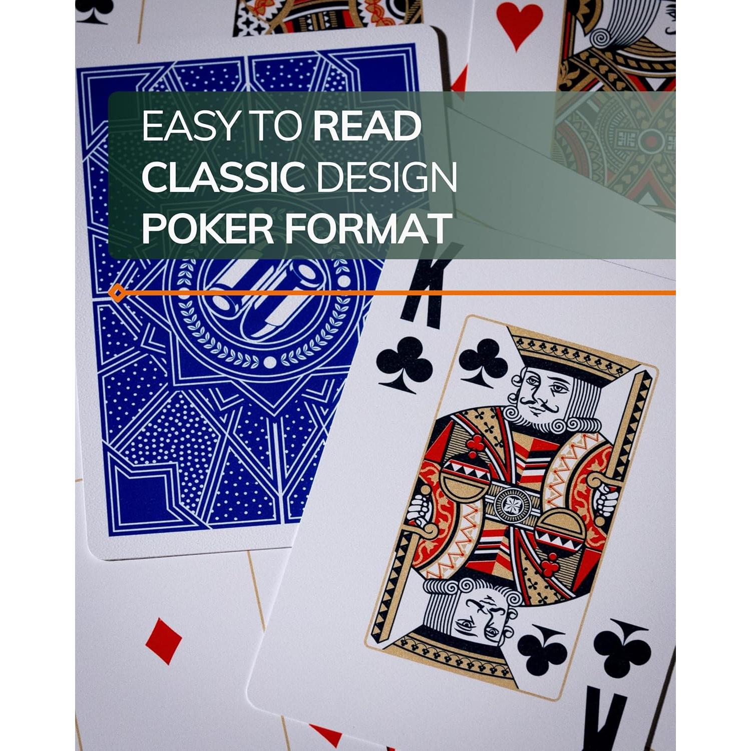 Cartas de Juego Bullets Paulie, 2 Barajas Impermeables Poker