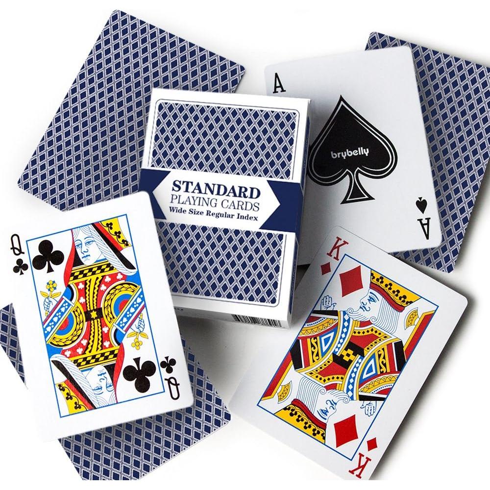 Baraja de Cartas Azul Brybelly Tamaño Póker Estándar