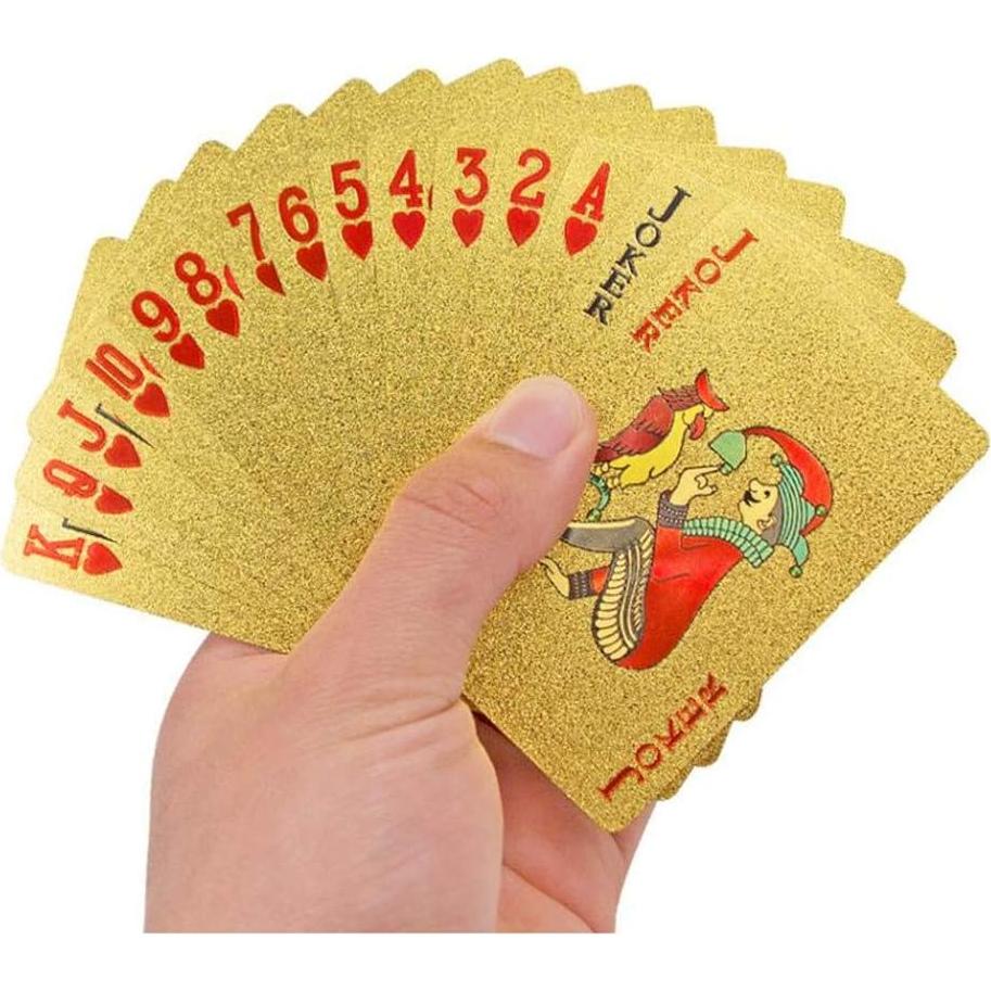 Paquete de 2 Barajas de Cartas de Póker Diamante Oro Plata