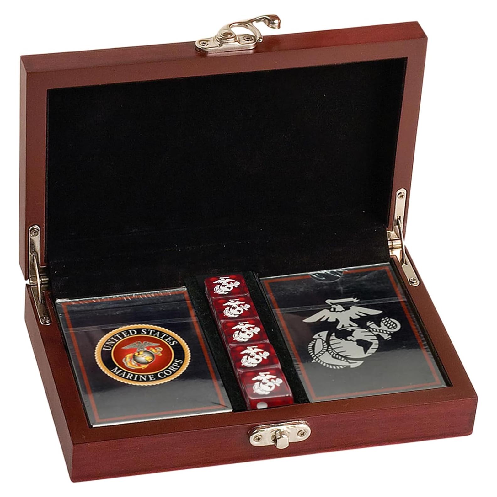 Juego de Cartas y Dados USMC - Baraja y Dados EGA