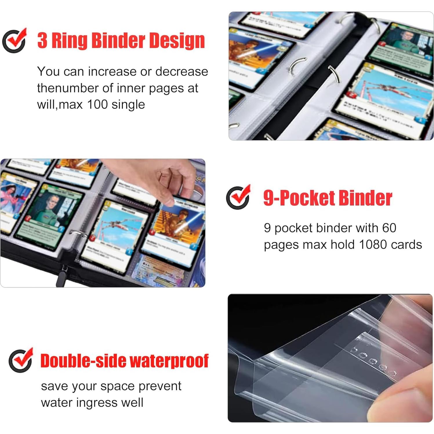 Carpeta de Cartas Star Wars WEST TUNE 9 Bolsillos 1080 Cartas