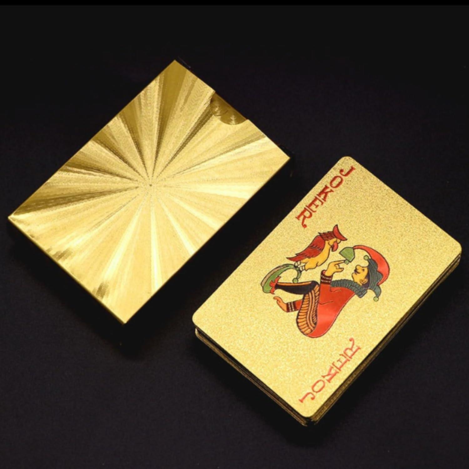 Cartas de Poker Doradas INO Design 5.8x8.9cm Impermeables