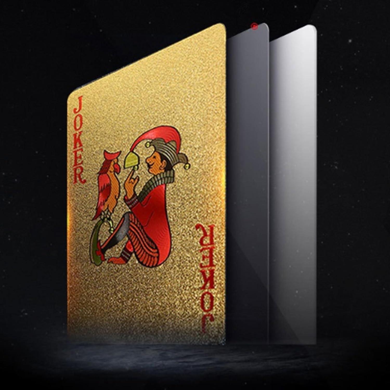 Cartas de Poker Doradas INO Design 5.8x8.9cm Impermeables