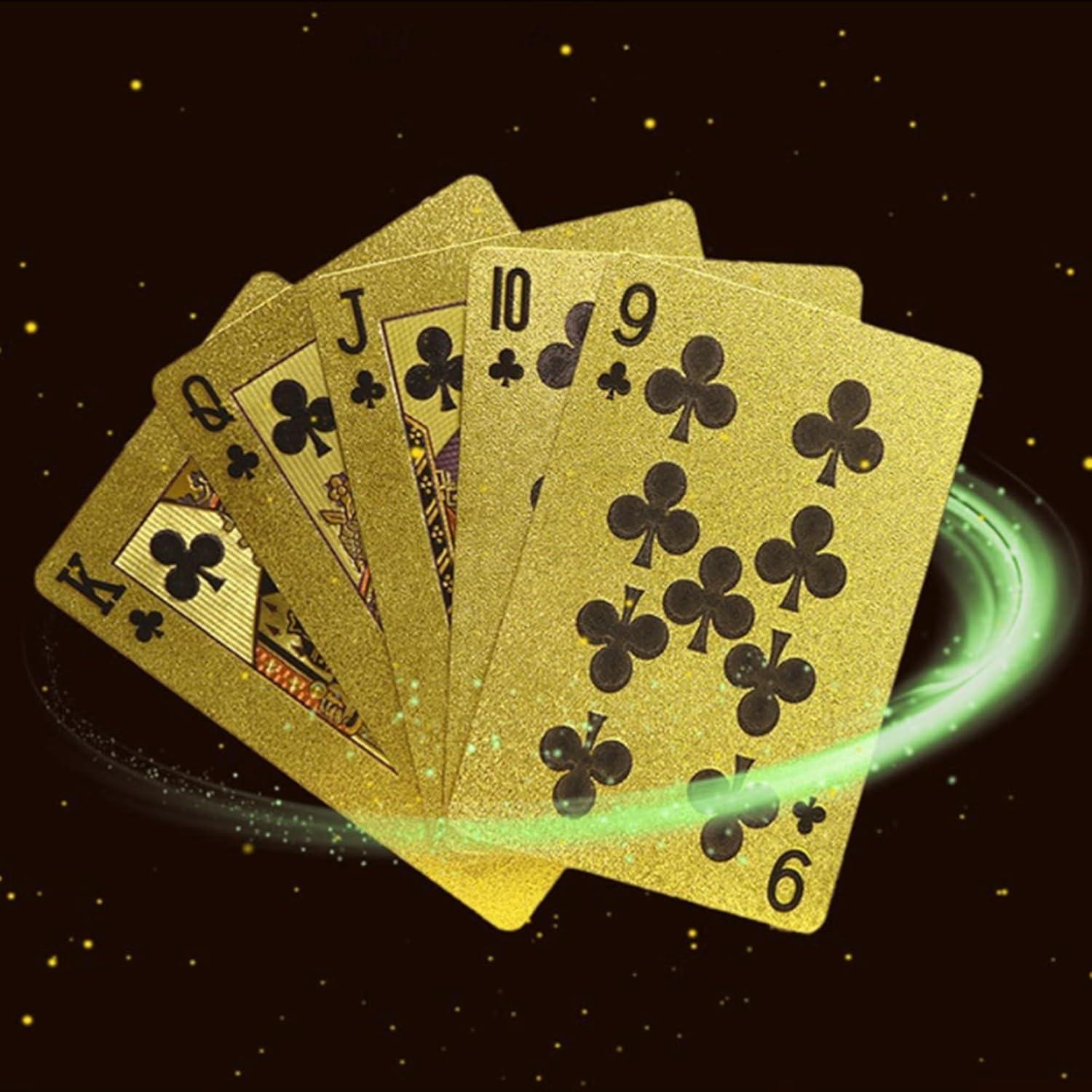 Cartas de Poker Doradas INO Design 5.8x8.9cm Impermeables