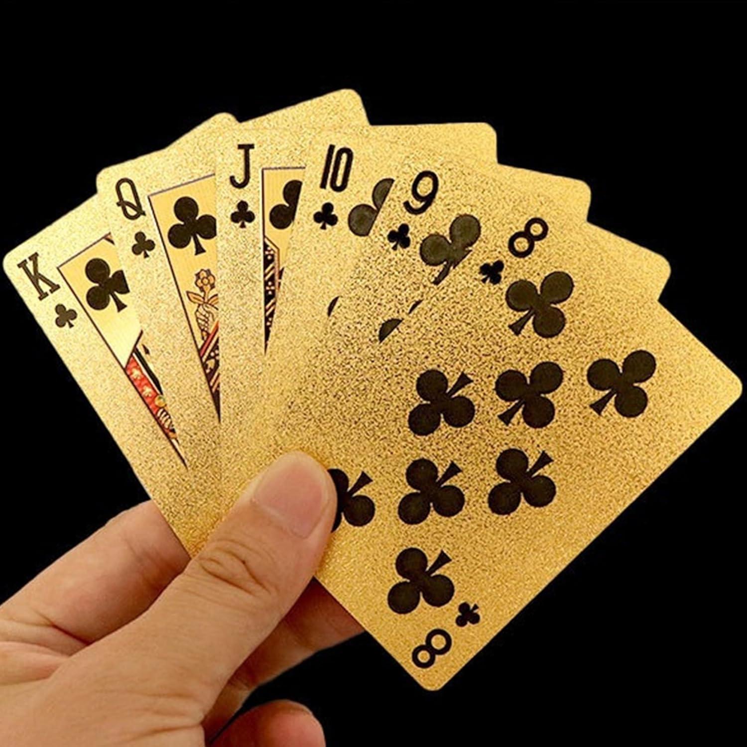 Cartas de Poker Doradas INO Design 5.8x8.9cm Impermeables